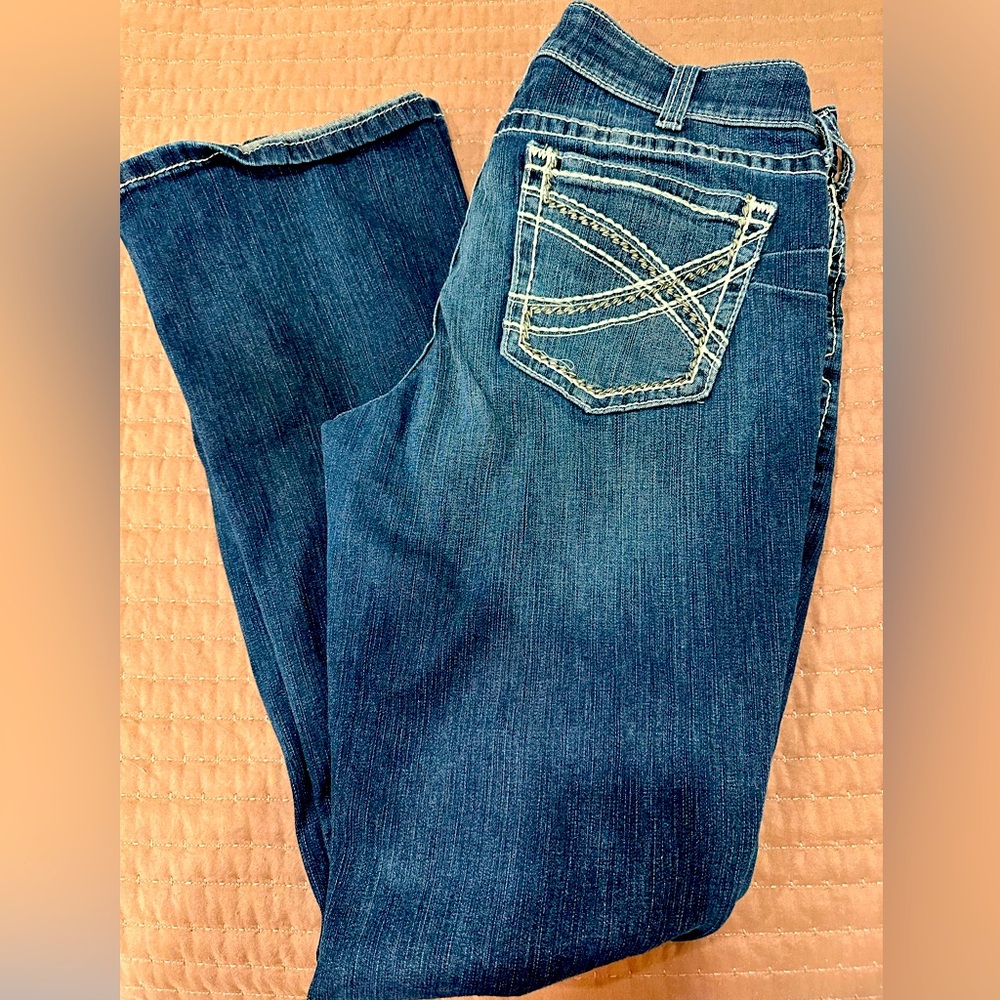 Ariat R.E.A.L. Mid Rise Stretch Entwined Boot Cut Jean- XLONG inseam!!!